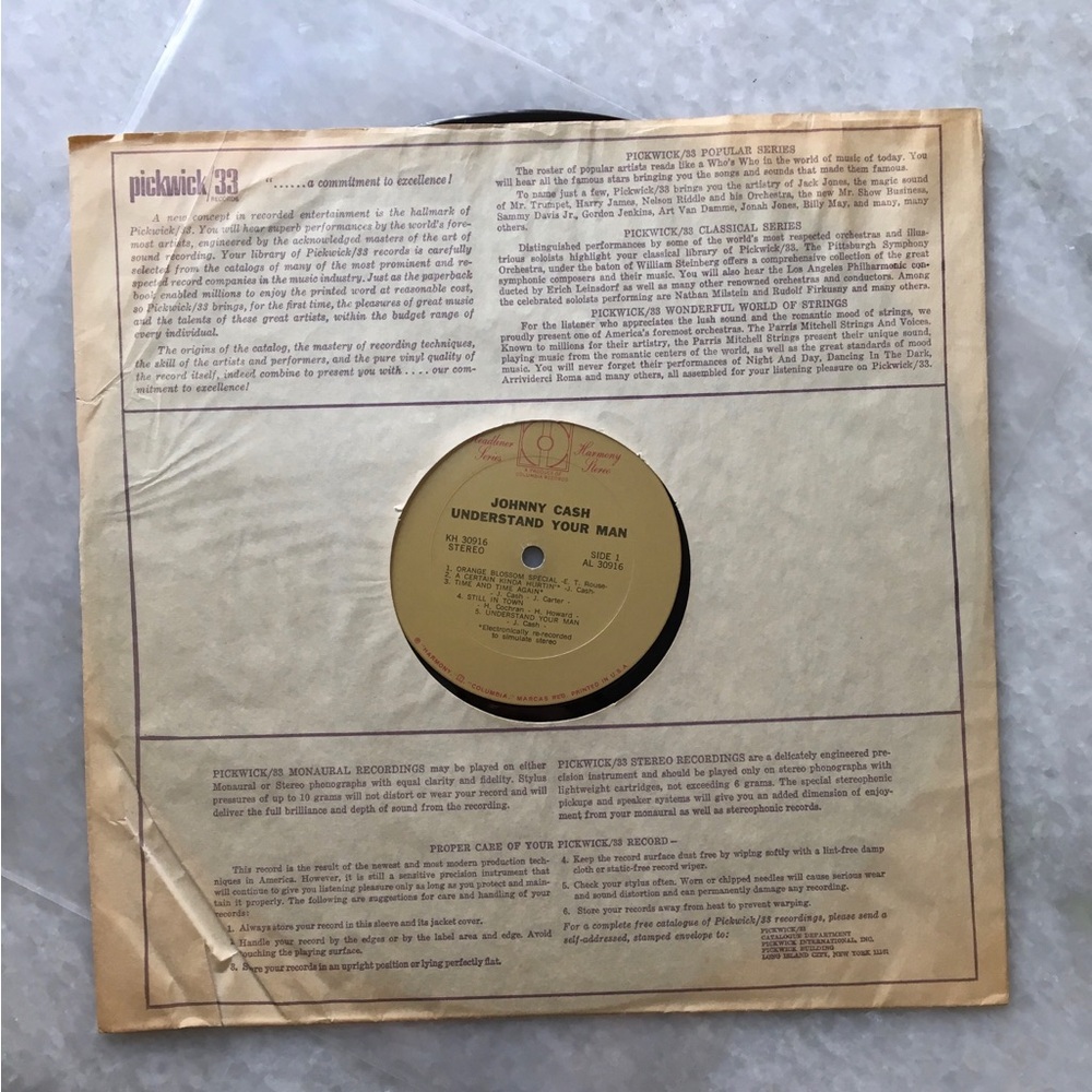 Johnny Cash 'Understand Your Man' Vinyl Record - Picture 8 of 13